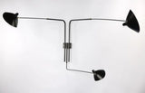 Big Wall Lamp w/3 Rotating Straight Arms af Serge Mouille - 5 - Jacobsen Plus