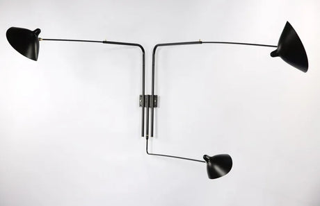 Big Wall Lamp mit 3 drehbaren geraden Armen von Serge Mouille - 5 - Jacobsen Plus