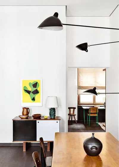 Big Wall Lamp mit 3 drehbaren geraden Armen von Serge Mouille - 2 - Jacobsen Plus