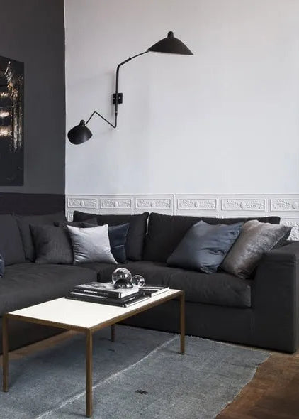 Big Wall Lamp mit 2 drehbaren Armen, 1 gerade, 1 gebogen von Serge Mouille - 2 - Jacobsen Plus