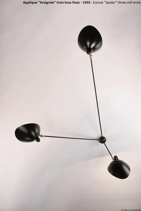 Spider Big Wall Lamp mit 3 festen Armen von Serge Mouille - 3 - Jacobsen Plus
