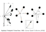 Spider BIG Wall Lamp mit 5 festen Armen von Serge Mouille - 4 - Jacobsen Plus