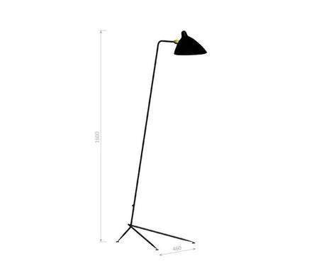 Standing Lamp mit 1 Kopf/Arm von Serge Mouille - 3 - Jacobsen Plus