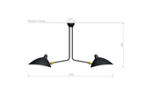 Ceiling Lamp w/2 Fixed Arms von Serge Mouille - 4 - Jacobsen Plus