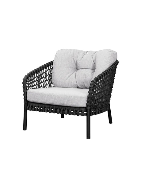 Ocean Large Lounge-Sessel, Soft Rope von Cane-line - Grey - Cane-line AirTouch mit QuickDry & Airflow - Jacobsen Plus