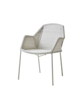 Breeze Havestol m. Armlæn, stabelbar fra Cane-line - White grey - Jacobsen Plus
