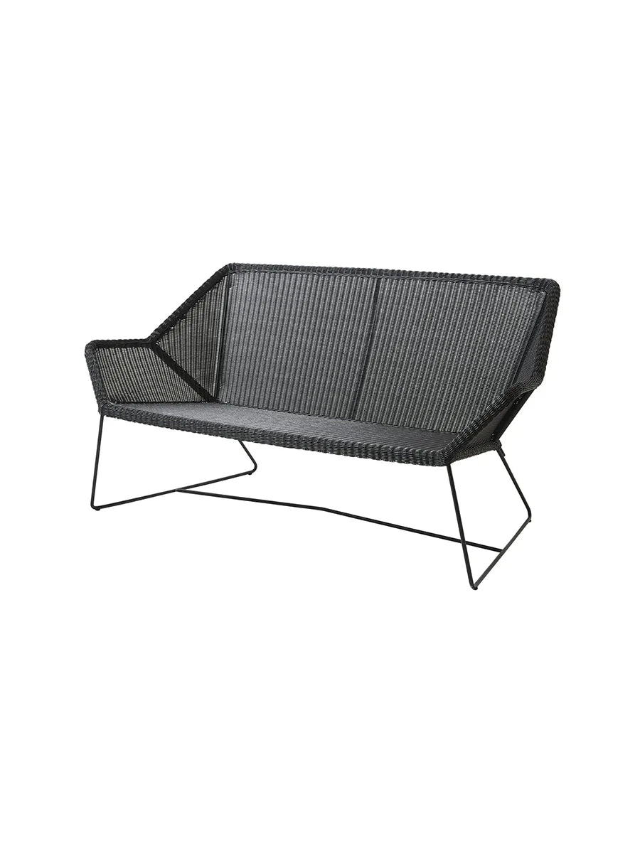 Breeze 2-pers. Loungesofa fra Cane-line - Black / Ingen hynde - Jacobsen Plus