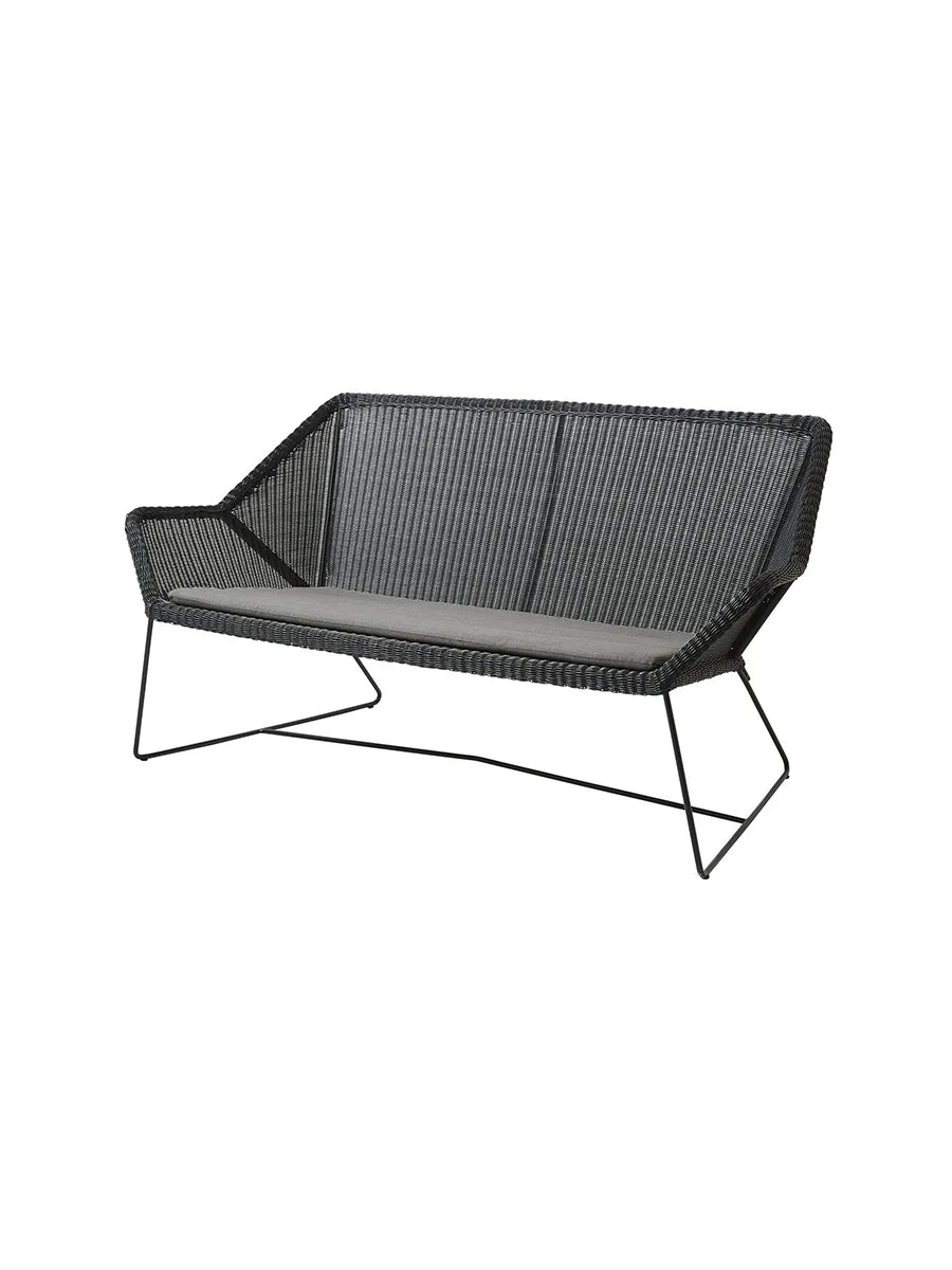 Breeze 2-pers. Loungesofa fra Cane-line - Black / Taupe, Cane-line Natté - Jacobsen Plus
