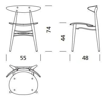 CH33 Stuhl von Hans J. Wegner - Buche / Stofgruppe 1 / Seife - Jacobsen Plus