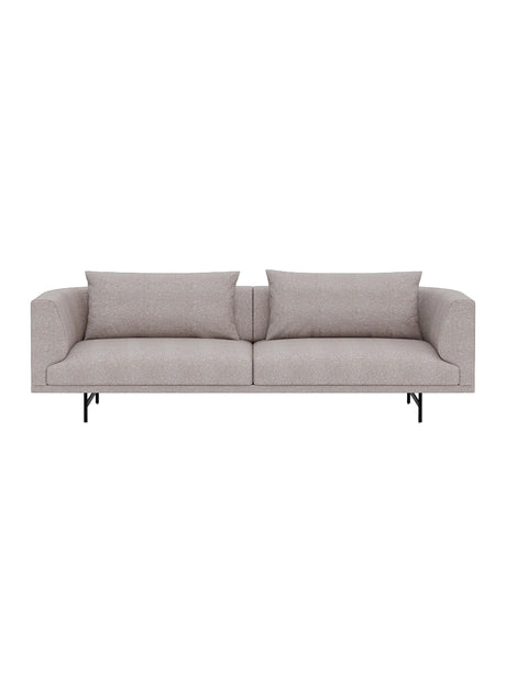 Vipp - Chimney 3-Sitzer-Sofa - Bark - Schwarz pulverbeschichtet Gestell - Jacobsen Plus
