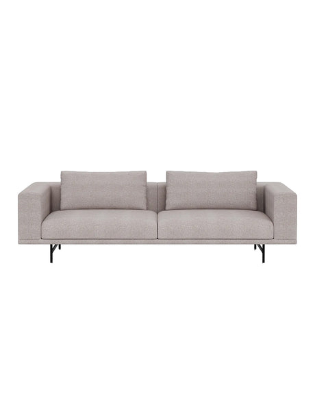 Vipp - Loft 3-Sitzer-Sofa - Bark - Schwarz pulverbeschichtet Gestell - Jacobsen Plus