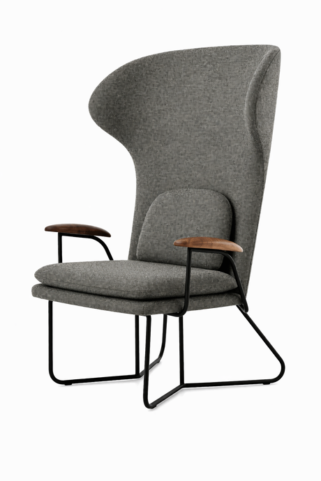 Chillax Highback Lounge-Sessel in Walnuss, Melange Nap 111 HR von Stellar Works - 1 - Jacobsen Plus