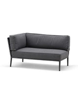Conic 2 pers. Modulsofa, højre inkl. hyndesæt fra Cane-line - Grey - Jacobsen Plus