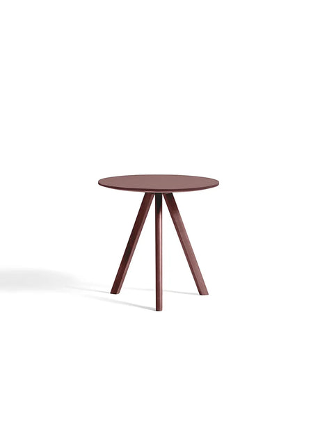 Copenhague CPH20 Sofabord, Ø50 cm fra Hay - Bordeaux lakeret eg / Burgundy Linoleum - Jacobsen Plus