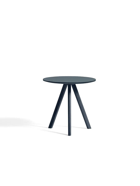 Copenhague CPH20 Sofabord, Ø50 cm fra Hay - Deep Blue lakeret eg / Smokey Blue linoleum - Jacobsen Plus