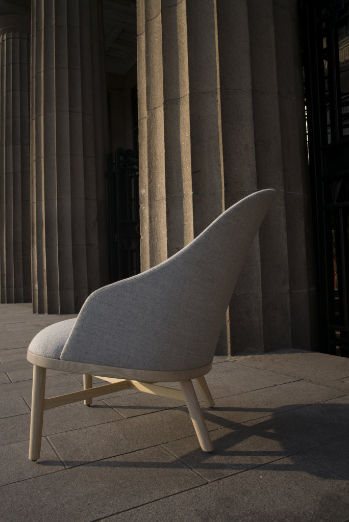 Bund Lounge-Sessel, Walnuss, Melange Nap 111 von Stellar Works - 5 - Jacobsen Plus
