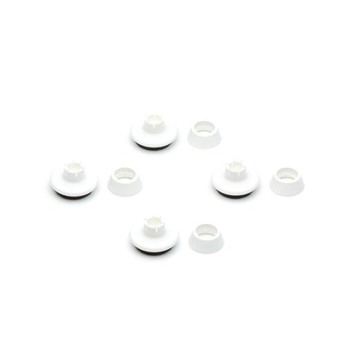 Bendup til Eames stole, 4 stk. - Til DSR-DAR, hvid plast, sort filt - Jacobsen Plus