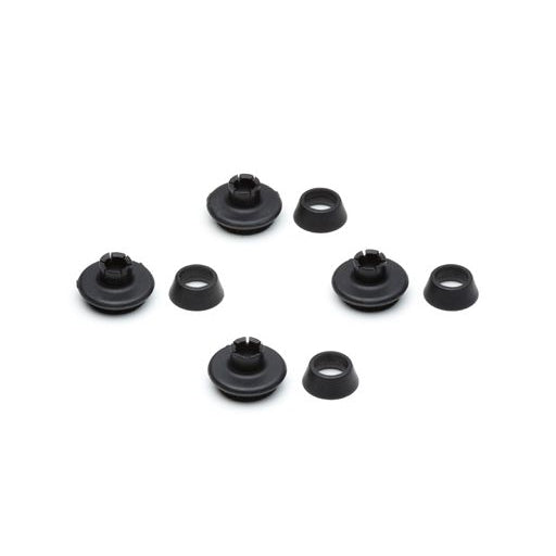 Bendup til Eames stole, 4 stk. - Til DSR-DAR, sort plast, sort filt - Jacobsen Plus