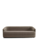 Covent Sofa Deep 3 Sitzer, dunkel taupe von New Works