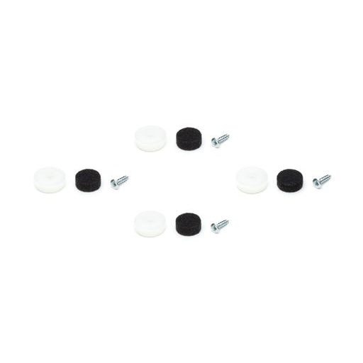 Bendup til Eames stole, 4 stk. - Til DSW-DAW, hvid plast, sort filt - Jacobsen Plus