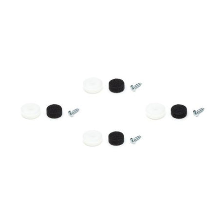 Bendup für Eames Stühle, 4 Stk. - Für DSW-DAW, weißer Kunststoff, schwarzer Filz - Jacobsen Plus
