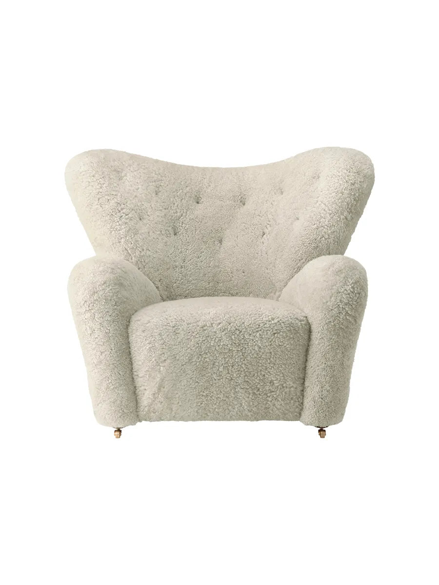 Den Trætte Mand Lænestol fra Audo Copenhagen - Natural Oak - Sheepskin Green Tea - Jacobsen Plus