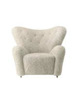 Den Trætte Mand Lænestol fra Audo Copenhagen - Natural Oak - Sheepskin Green Tea - Jacobsen Plus
