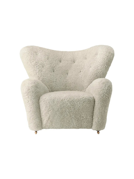 The Tired Man Lehnstuhl fra Audo Copenhagen - Natural Oak - Sheepskin Green Tea - Jacobsen Plus