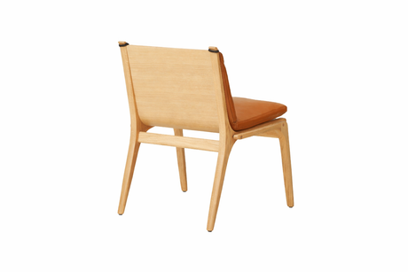 Rén Esszimmerstuhl, Eiche, Kissen mit Cognac-Leder - 2 - Jacobsen Plus