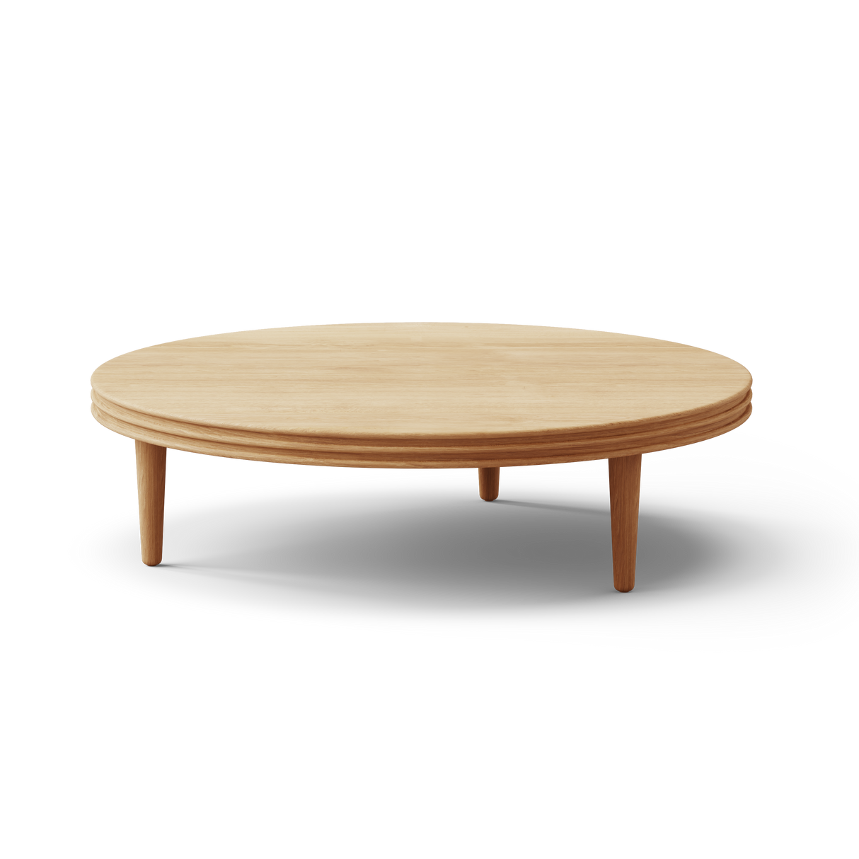 Groove Coffee Table Ø110 von DK3 - Ø110 x H30 cm / Eg / Seife - Jacobsen Plus