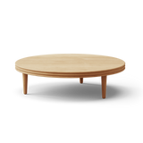 Groove Coffee Table Ø110 von DK3 - Ø110 x H30 cm / Eg / Seife - Jacobsen Plus