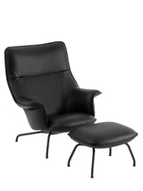 Doze Lounge Chair inkl. Fußhocker, black refine leather fra Muuto - 1 - Jacobsen Plus