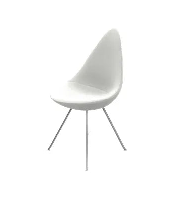 3110 Drop™ Stuhl af Arne Jacobsen - Voll gepolstert / Steelcut / 110 Weiß - Jacobsen Plus
