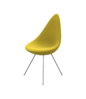 3110 Drop™ Stuhl af Arne Jacobsen - Voll gepolstert / Steelcut / 435 Hellgrün-Gelb - Jacobsen Plus