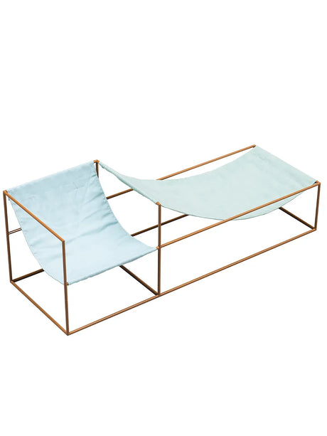 Duo Seat, blau/grün von Valerie Objects - 1 - Jacobsen Plus