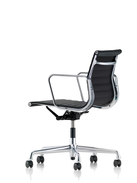 Aluminium Chair EA 117 Bürostuhl, Schwarz Leder von Vitra - 5 - Jacobsen Plus