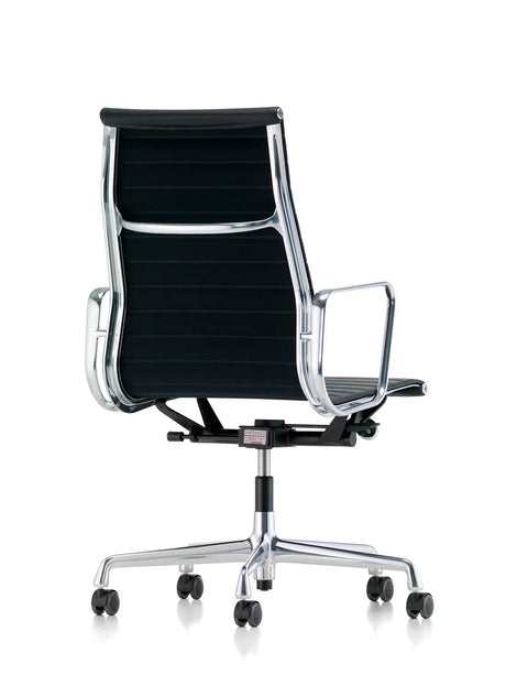 Aluminium Chair EA 119 Bürostuhl, schwarz Leder von Vitra - 3 - Jacobsen Plus