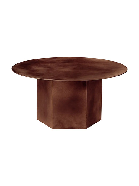 Epic Coffee Table Ø80 cm, Steel von GUBI - Earthy Red Steel - Jacobsen Plus