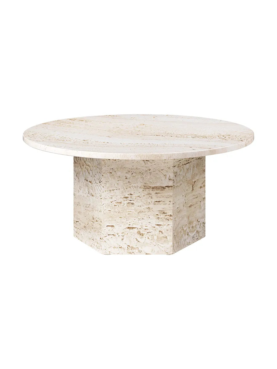 Epic Coffee Table Ø80 cm, Travertin von GUBI - 1 - Jacobsen Plus