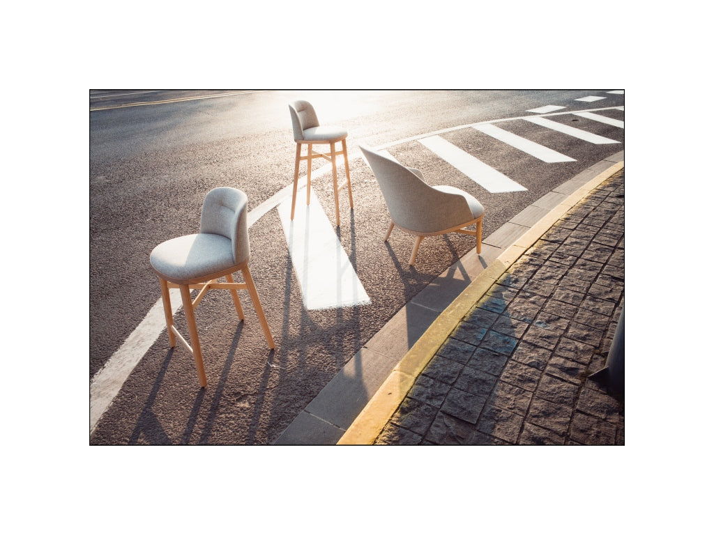 Bund Lounge-Sessel, Walnuss, Melange Nap 111 von Stellar Works - 6 - Jacobsen Plus