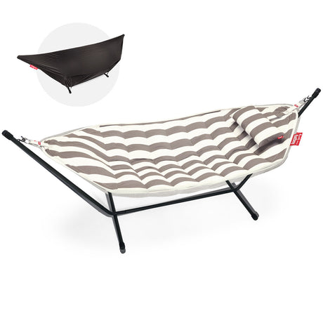 Headdemock Superb Deluxe Hängematte von Fatboy - Stripe Cacao - Jacobsen Plus