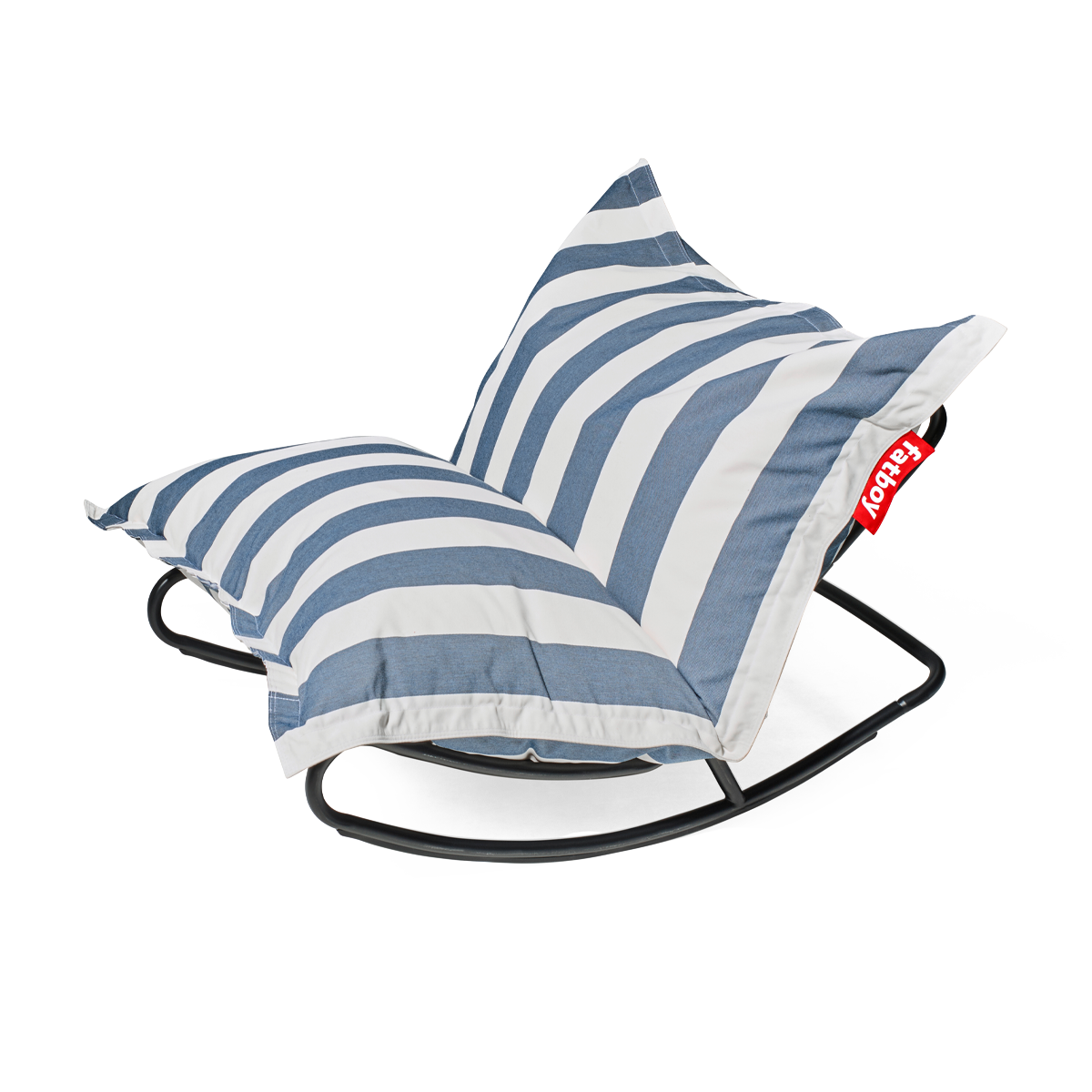 Fatboy Rock 'n Roll + Original Outdoor sækkestol - Stripe Ocean Blue - Jacobsen Plus