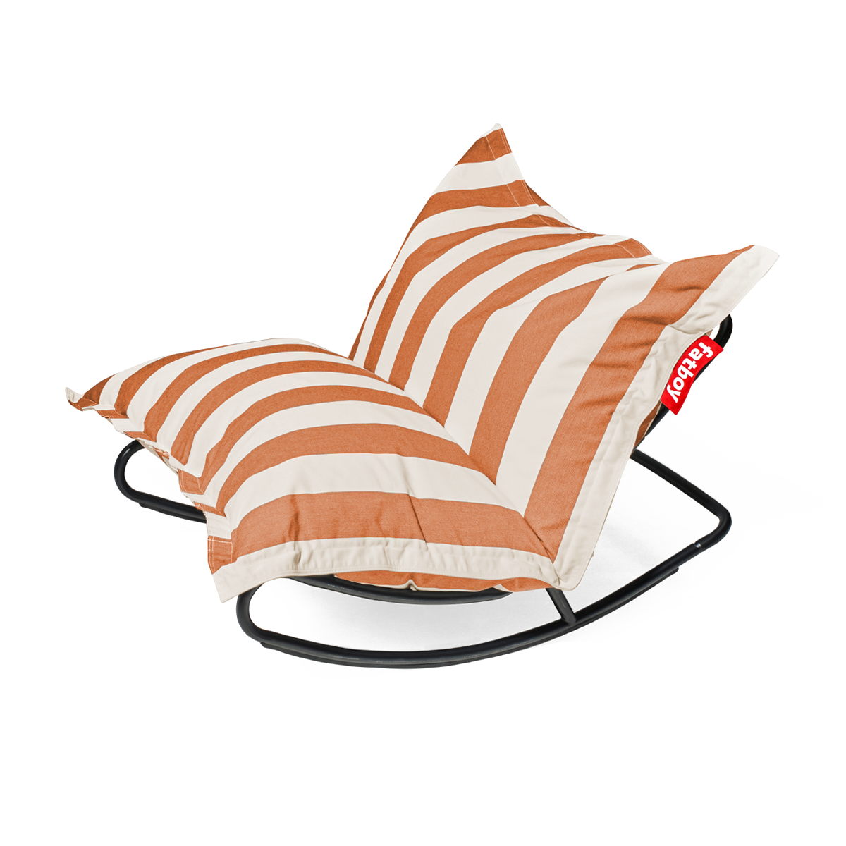 Fatboy Rock 'n Roll + Original Outdoor sækkestol - Stripe Orange Creme - Jacobsen Plus