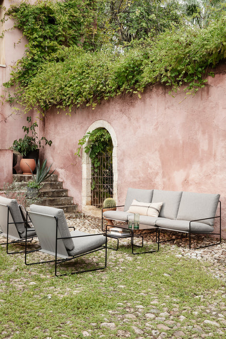 Desert 3-Sitzer outdoor Sofa von Ferm Living - Kaschmir - Pure Bouclé - Chestnut - Jacobsen Plus