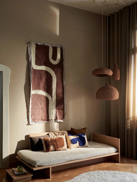 Lay Cushion, 60x40 cm von Ferm Living - Leuchtend Blau - Jacobsen Plus