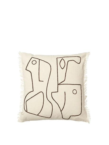 Figure Cushion, off-white/coffee von Ferm Living - 1 - Jacobsen Plus
