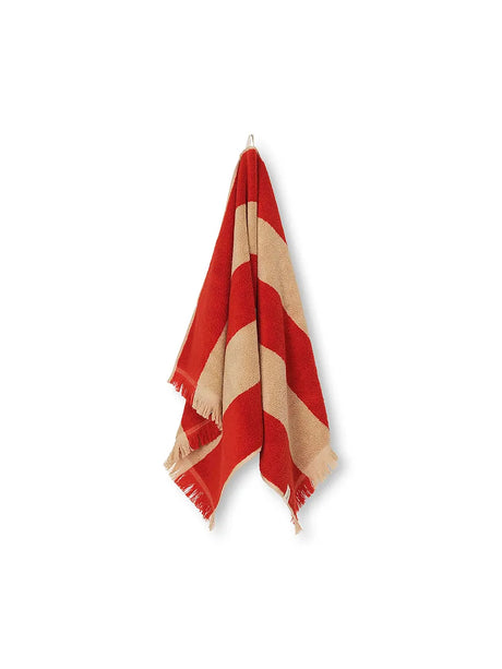 Alee Handtuch, light camel/red von Ferm Living - 1 - Jacobsen Plus
