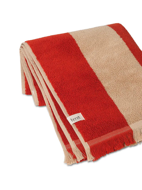 Alee Handtuch, light camel/red von Ferm Living - 3 - Jacobsen Plus
