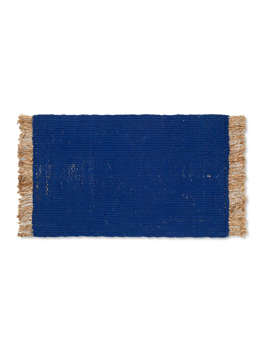 Block Mat von Ferm Living - Bright Blue-Natural - Jacobsen Plus