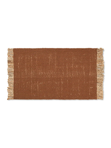 Block Mat von Ferm Living - Dark Brick-Natural - Jacobsen Plus
